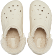 Crocs Baya Lined Fuzzy-Strap Clog - Cream Online