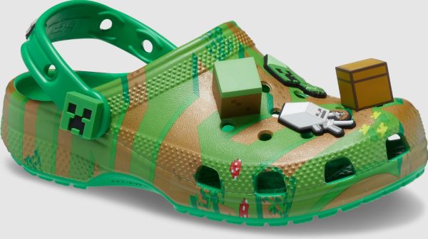 Authentic Limited Edition Kids  Minecraft Elevated Clog - Multi Discount