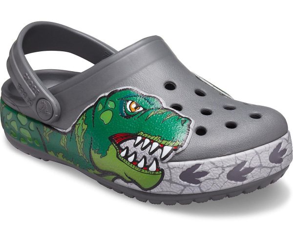 Authentic Kids  Crocs Fun Lab Dino Band Clog  Slate Gray Sale