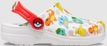 Authentic Limited Edition Kids  Classic Pokemon Clog - White  Multi Cheap