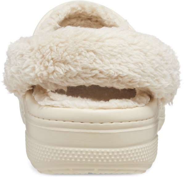 Crocs Baya Lined Fuzzy-Strap Clog - Cream Online