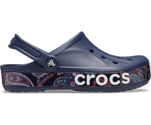 Crocs Bayaband Bandana Print Clog - Navy Online Hot Sale