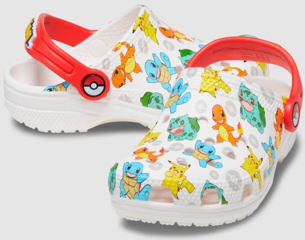 Authentic Limited Edition Kids  Classic Pokemon Clog - White  Multi Cheap