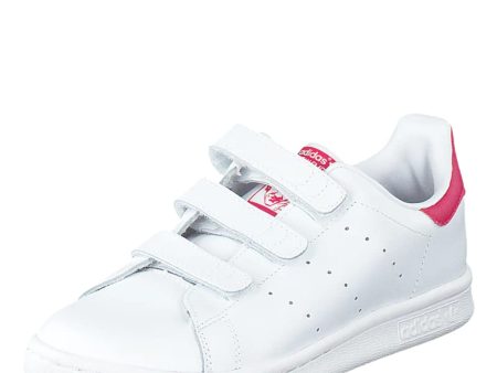 adidas Originals Unisex-Kinder STAN SMITH CF C Low-Top Weiß (FTWR White Bold Pink), 34 EU Cheap