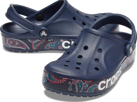 Crocs Bayaband Bandana Print Clog - Navy Online Hot Sale