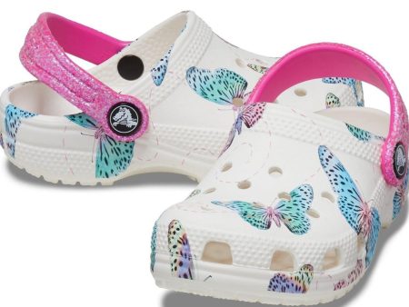 Kids’ Crocs Classic Butterfly Clog - White Online