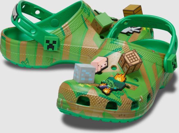 Authentic Limited Edition Kids  Minecraft Elevated Clog - Multi Discount