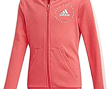 adidas Mädchen Sportoutfit JG HOOD COT TS, Rosbas Rosglo Blanco, 152 (11 12 años), FM6416 Fashion