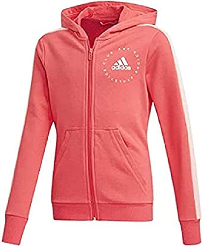 adidas Mädchen Sportoutfit JG HOOD COT TS, Rosbas Rosglo Blanco, 152 (11 12 años), FM6416 Fashion