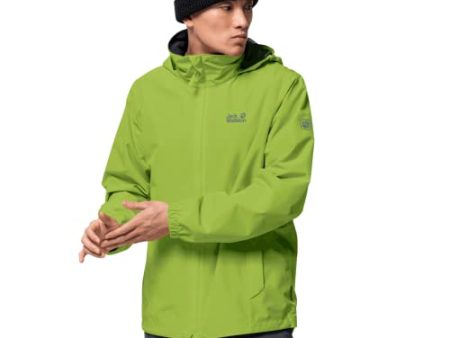 Jack Wolfskin Herren Stormy Point Jacke M Hardshelljacke, Spring Lime, Medium For Sale