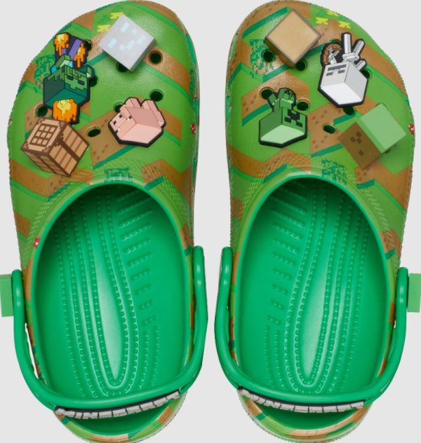 Authentic Limited Edition Kids  Minecraft Elevated Clog - Multi Discount