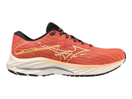 Mizuno Herren Wave Rider 27 Laufschuhe Neutralschuh Rot - Koralle 42 Fashion