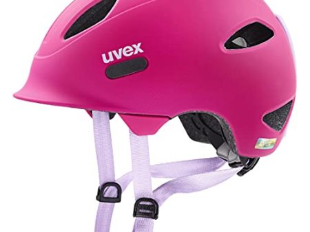 uvex oyo - leichter Fahrradhelm für Kinder - individuelle Größenanpassung - erweiterbar mit LED-Licht - berry - purple matt - 45-50 cm Cheap