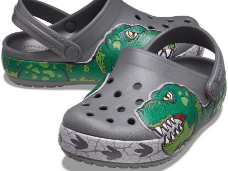 Authentic Kids  Crocs Fun Lab Dino Band Clog  Slate Gray Sale