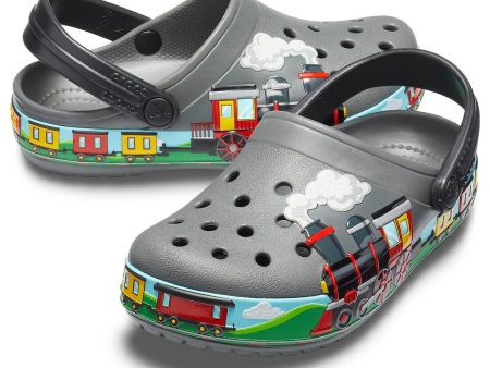 Authentic Kids’ Crocs Fun Lab Train Band Clog - Slate Grey Fashion