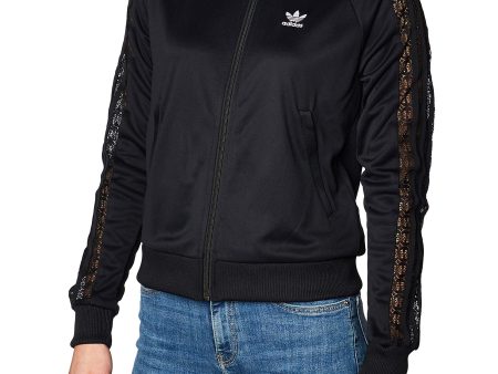 adidas Damen Tracktop Sweatshirt, Black, 40 Discount