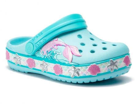 Authentic Kids’ Crocs Fun Lab Mermaid Band Clog - Ice Blue Cheap