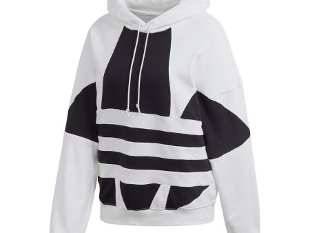 Adidas Damen Sweatshirt LRG LOGO HOODIE, weiß (white Black), 38 Cheap