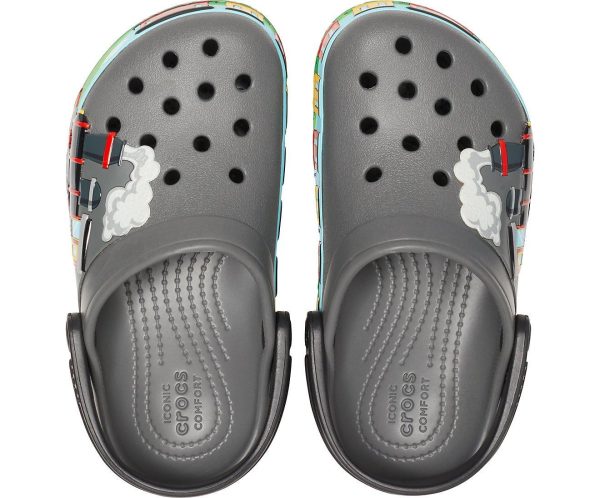 Authentic Kids’ Crocs Fun Lab Train Band Clog - Slate Grey Fashion