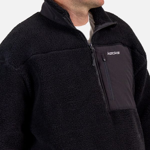 Black Sherpa 1 4 Zip Fleece Discount