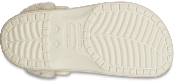 Crocs Baya Lined Fuzzy-Strap Clog - Cream Online