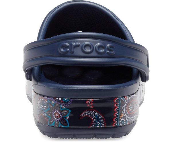 Crocs Bayaband Bandana Print Clog - Navy Online Hot Sale