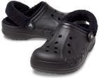 Crocs Baya Lined Fuzzy-Strap Clog - Black Online Hot Sale